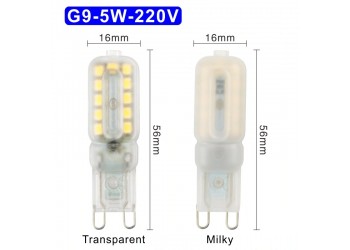 2 stuk G9 5W 220V 22 Bulb Transparent Koud witte LED Lamp ​capsule